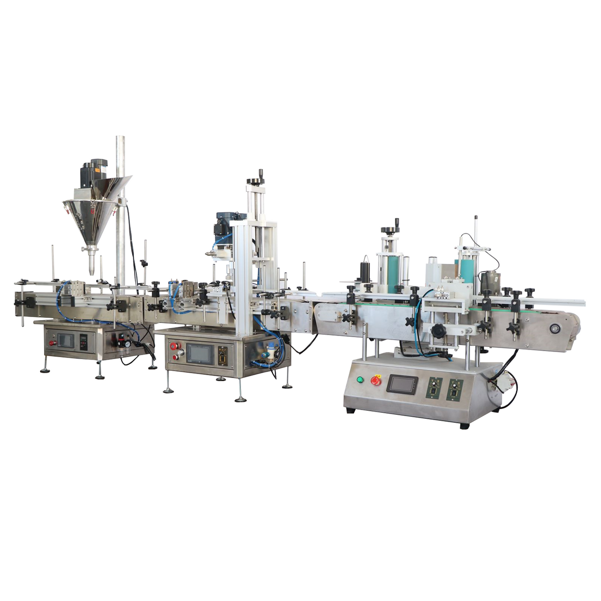 Compact, Powder Filling Tabletop Production Line
