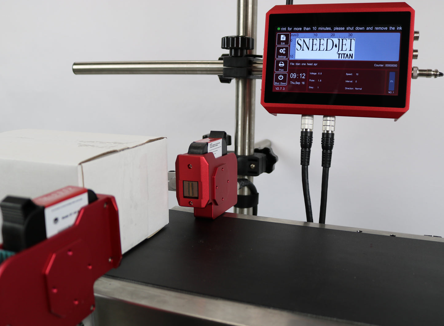 SNEED-JET Titan 22 Dual Head Thermal Inkjet Coder Printer for Printing Date / Lot / Batch Codes.