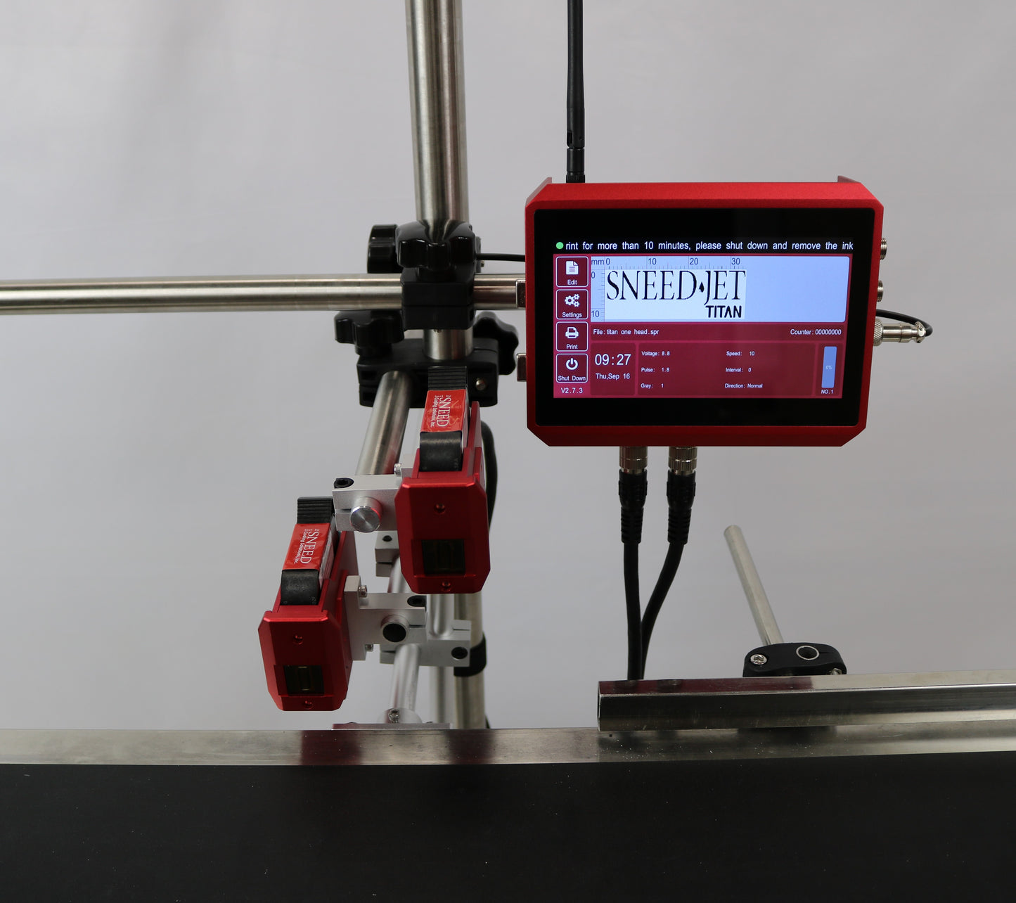 SNEED-JET Titan 22 Dual Head Thermal Inkjet Coder Printer for Printing Date / Lot / Batch Codes.