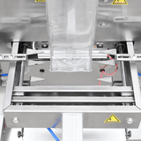 Close up of sealing mechanism on SNEED-PACK Granule VFFS Machine