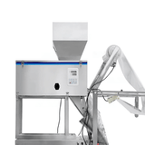 Close up of hopper on SNEED-PACK Granule VFFS Machine
