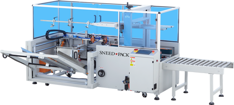 Angled front
 view of SNEED-PACK CE-40 High Speed Case Erector