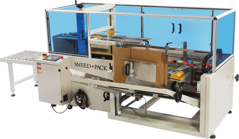 Angled view of SNEED-PACK CE-40 High Speed Case Erector