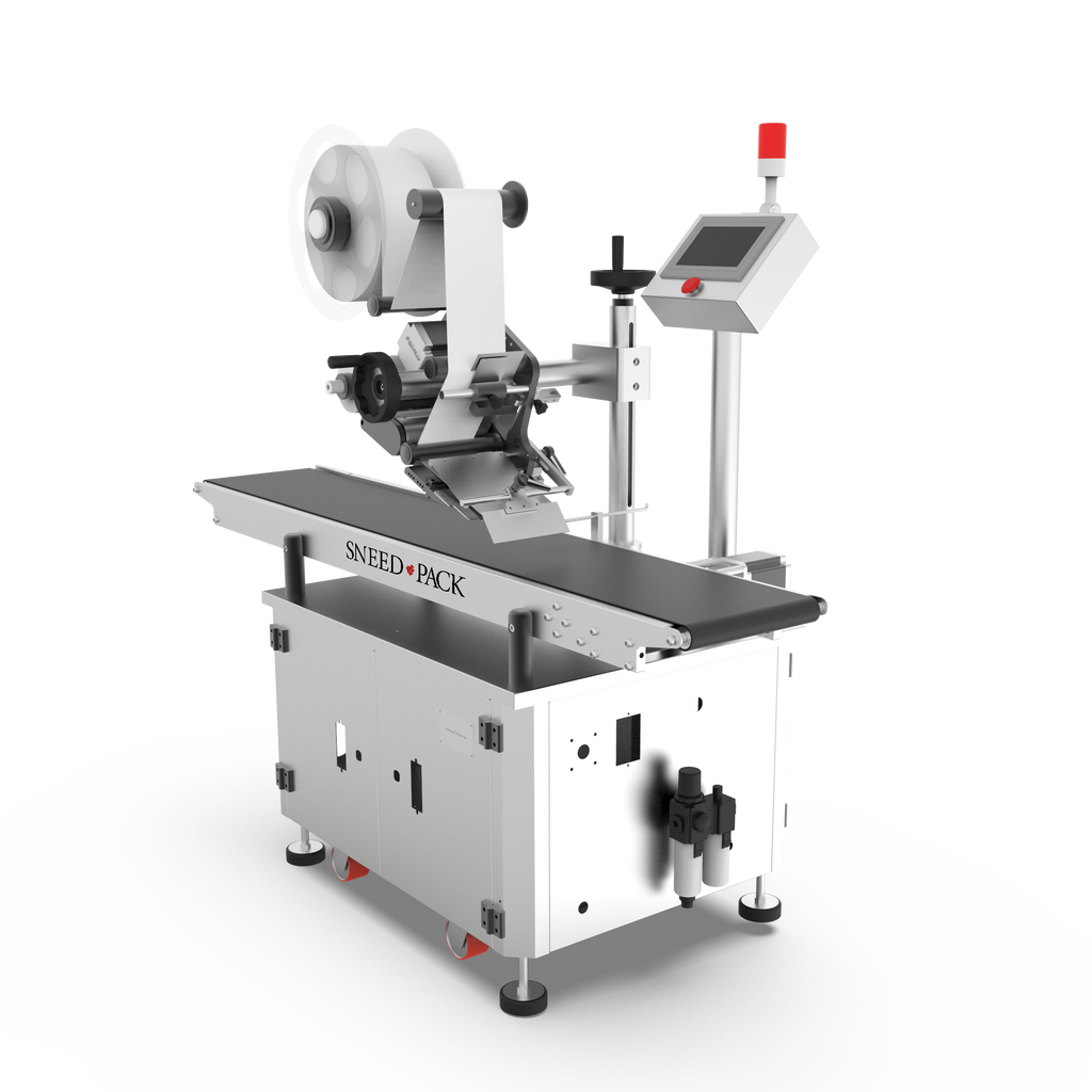SNEED PACK Top Down Label Applicator Reduce Labeling Times sneed-pack-top-down-label-applicator-reduce-labeling-times
