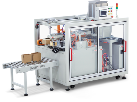 Angled front view of SNEED-PACK CE-30 High Speed Small Box Case Erector