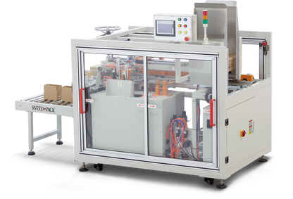 Angled front view of SNEED-PACK CE-30 High Speed Small Box Case Erector