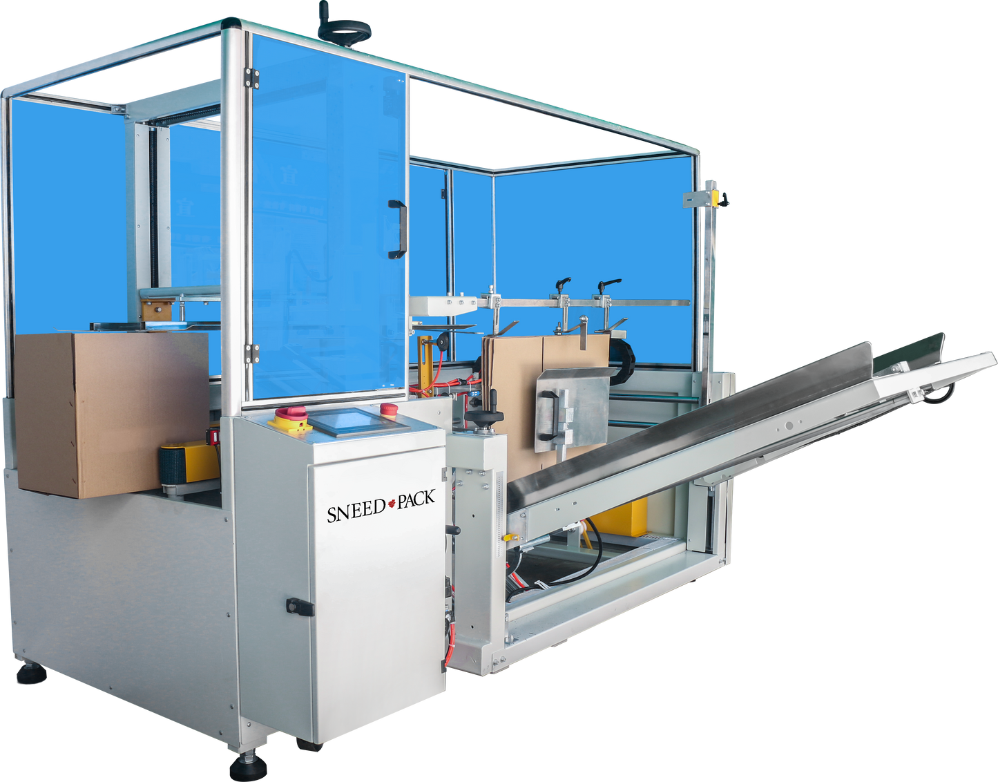 Angled view of the side of SNEED-PACK® CE-40 Case Erector