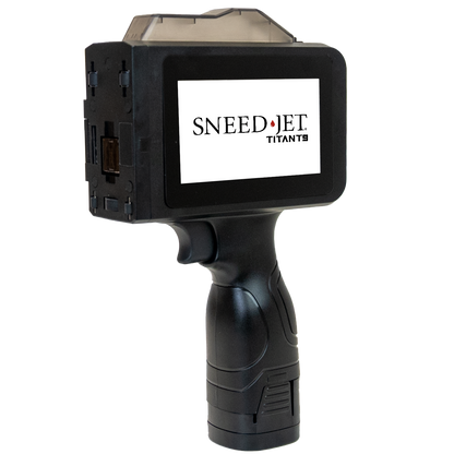 SNEED-JET Titan T9 handheld thermal inkjet printer front angled view
