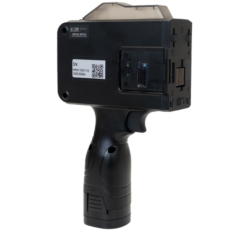 Back view of the SNEED-JET Titan T9 handheld thermal inkjet printer