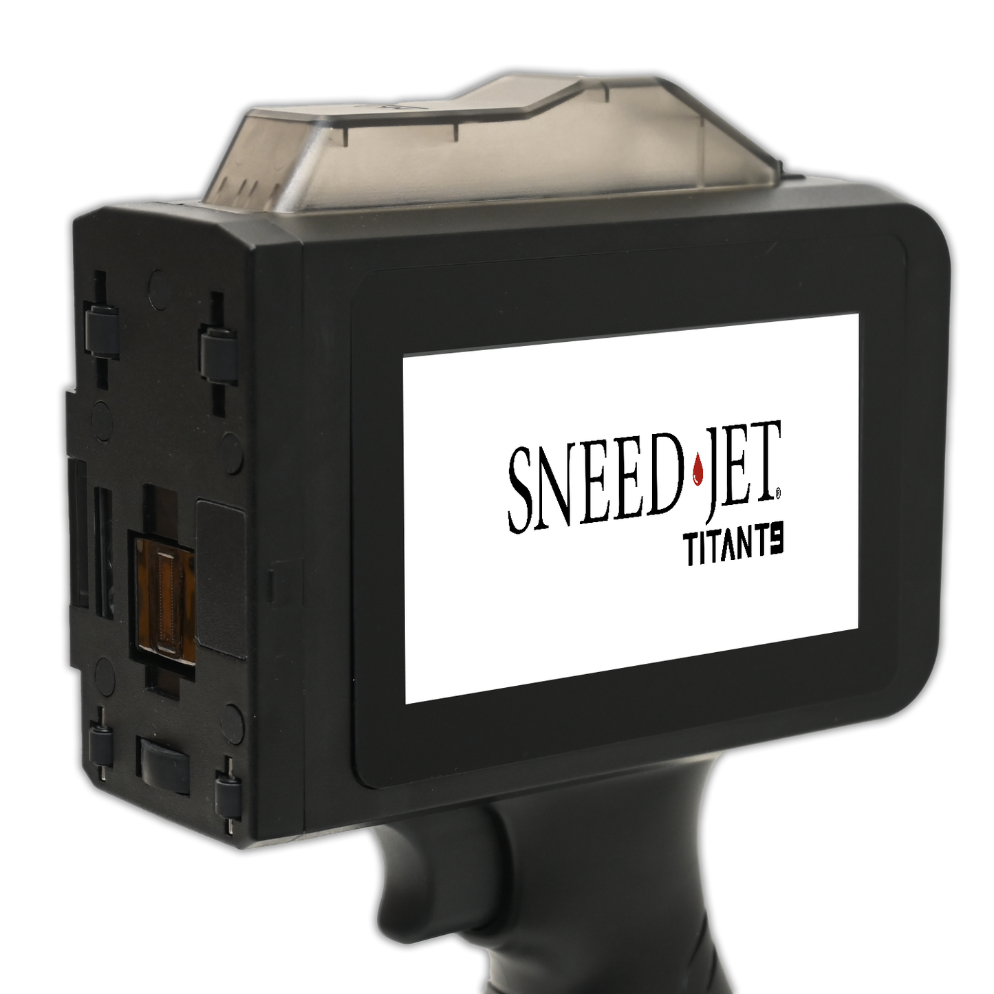 SNEED-JET Titan T9 handheld thermal inkjet printer for printing date codes, lot numbers, and barcodes on packaging
