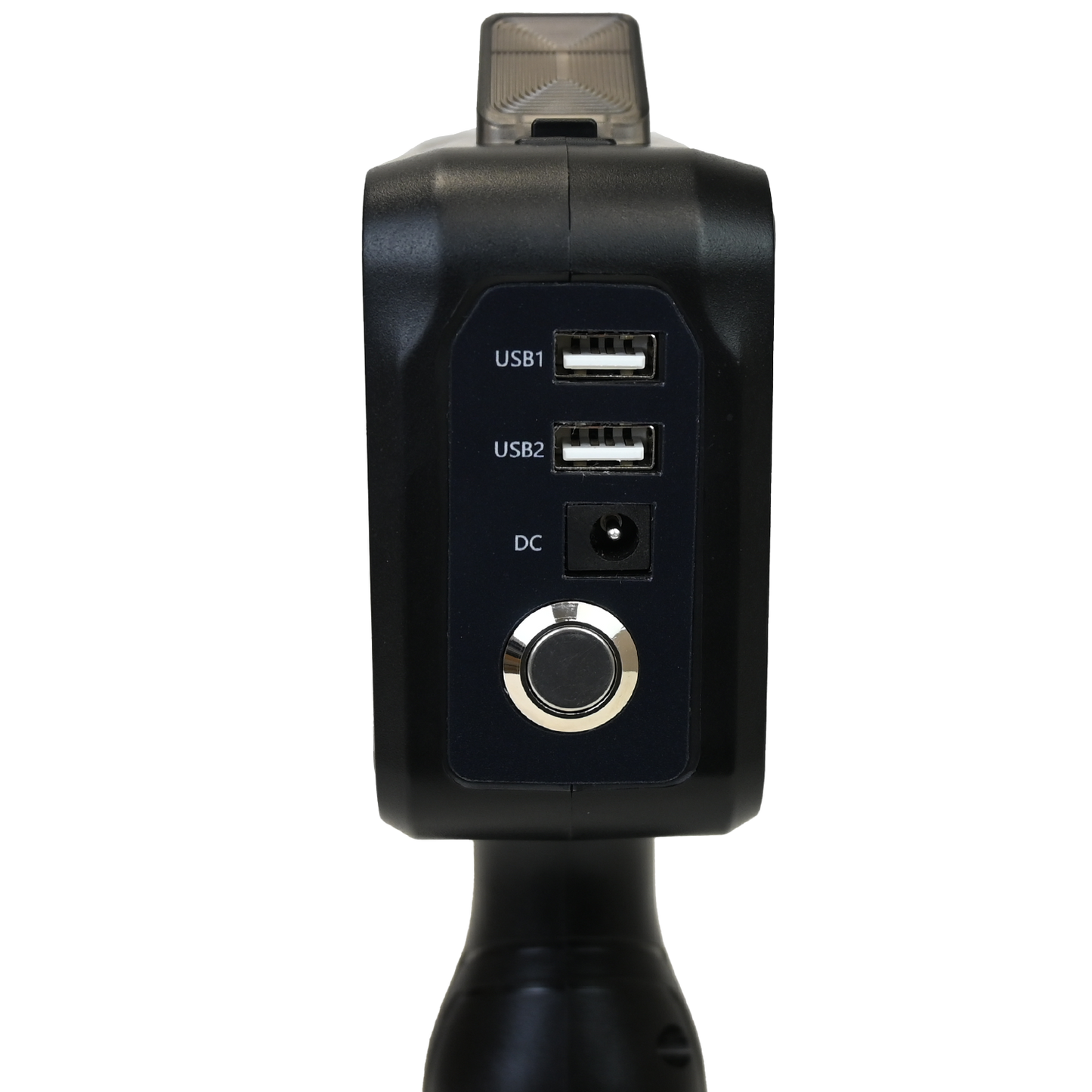 Side view of the SNEED-JET Titan T9 handheld printer showing USB ports and power connection