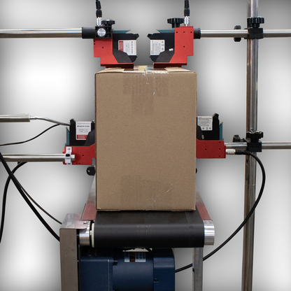 SNEED-JET Freedom 44 thermal inkjet printing system with multiple print heads and touchscreen controller mounted above a conveyor line