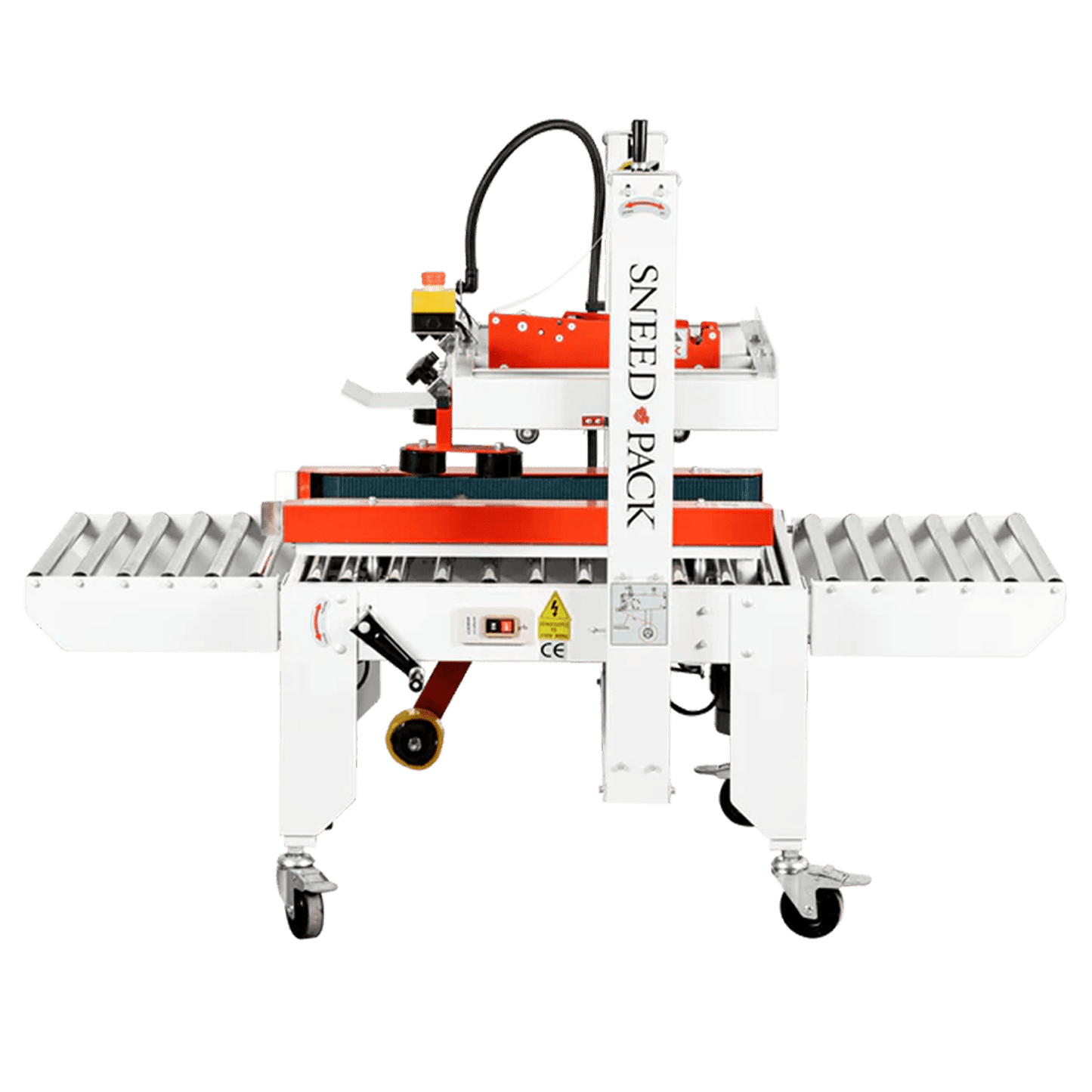 Side view of SNEED-PACK Side Belt Case sealer 