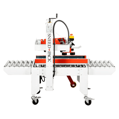 Side view of SNEED-PACK Side Belt Case sealer 