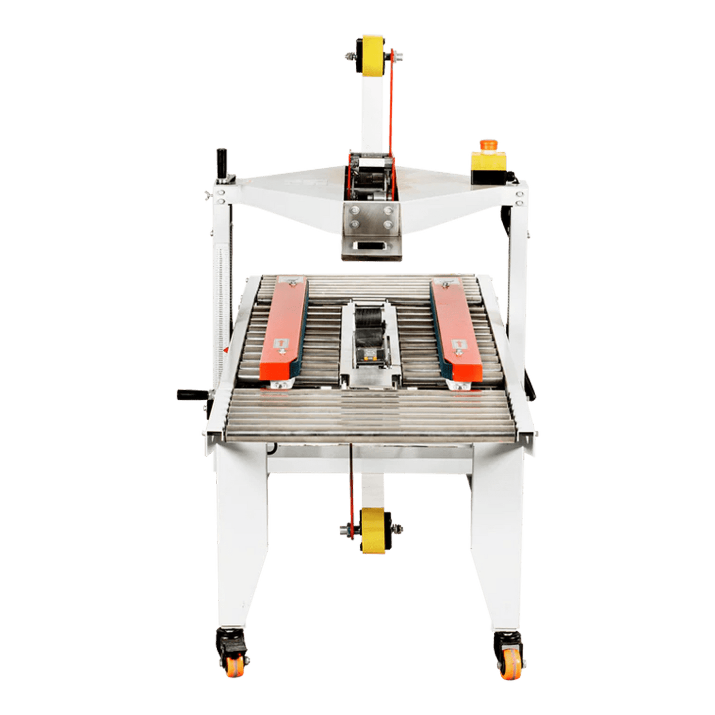 Rear side view of SNEED-PACK Case sealer for extra small boxes.
