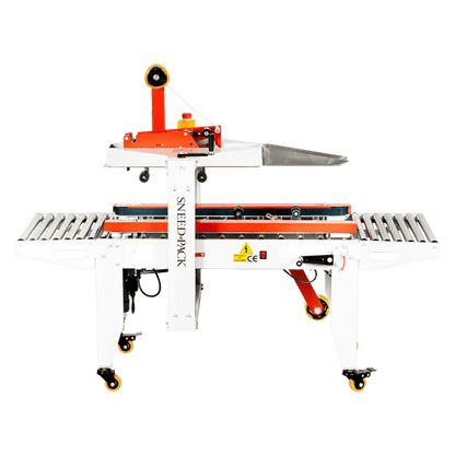 Side view of SNEED-PACK Case sealer for extra small boxes.