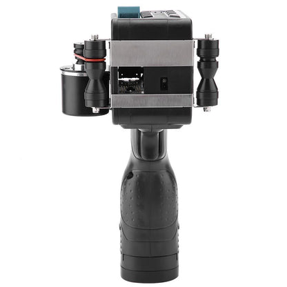 Back view of SNEED handheld thermal inkjet printer highlighting roller system and rear housing