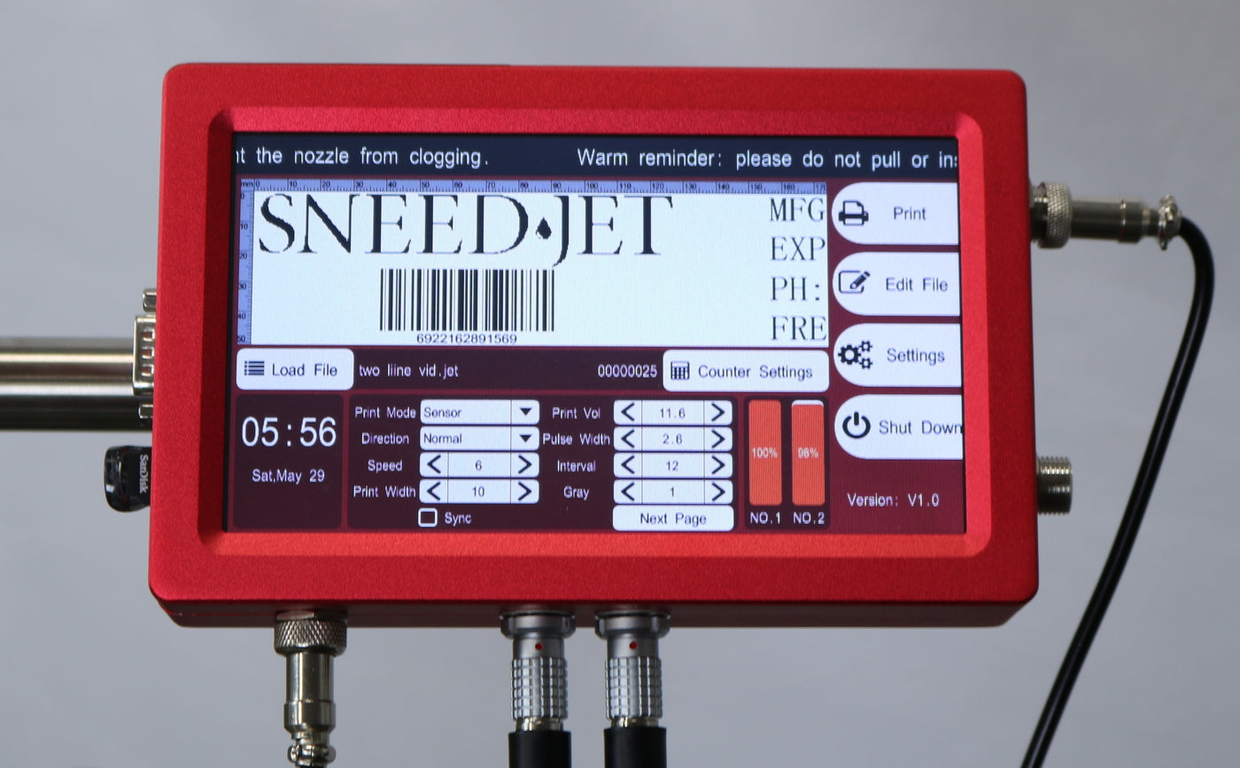 SNEED-JET Freedom 22 Case Coder for Box and Carton Printing