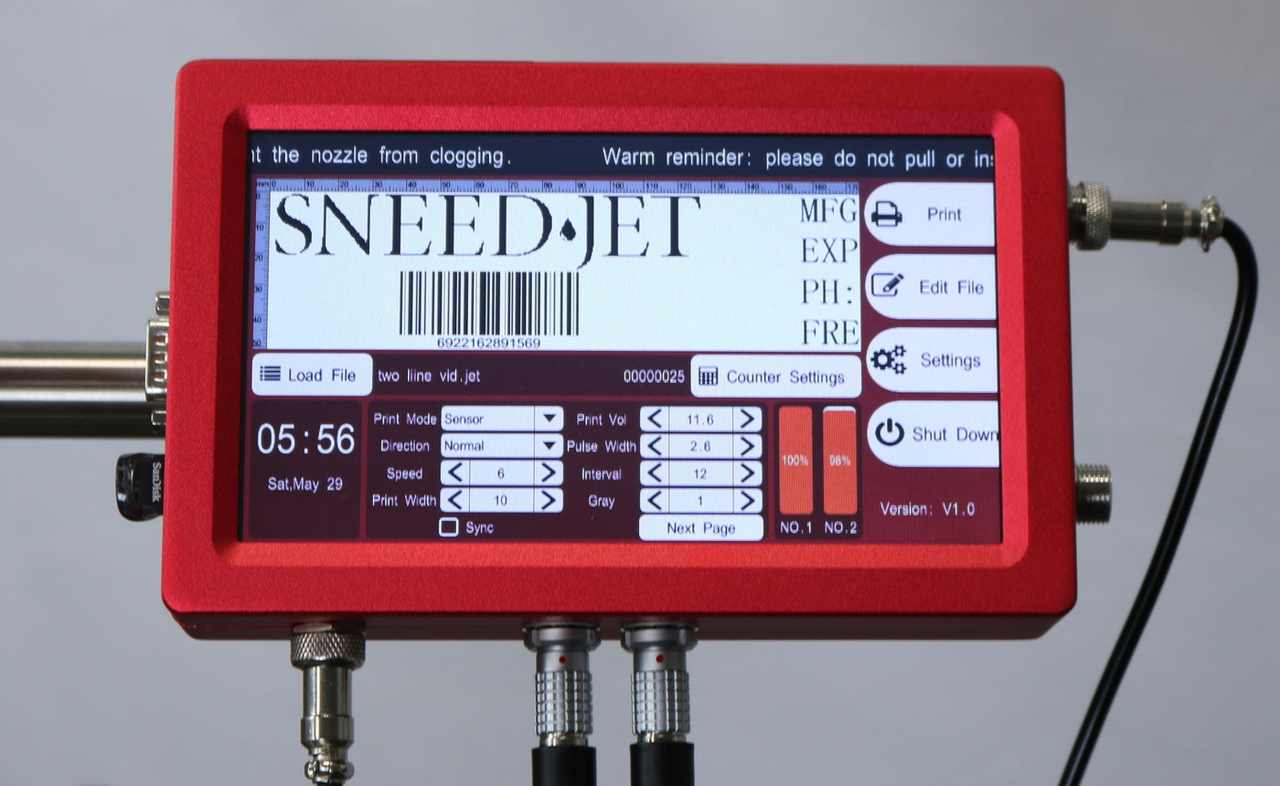 SNEED-JET Freedom 21 Case Coder for Box and Carton Printing